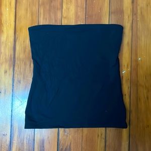 Babaton, black, strapless, body con top